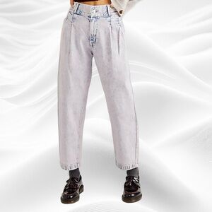 Edwin Isla Pant/Jean in Cupio/washed Pink Pleated Wide Leg‎ 33X27.5 Ankle